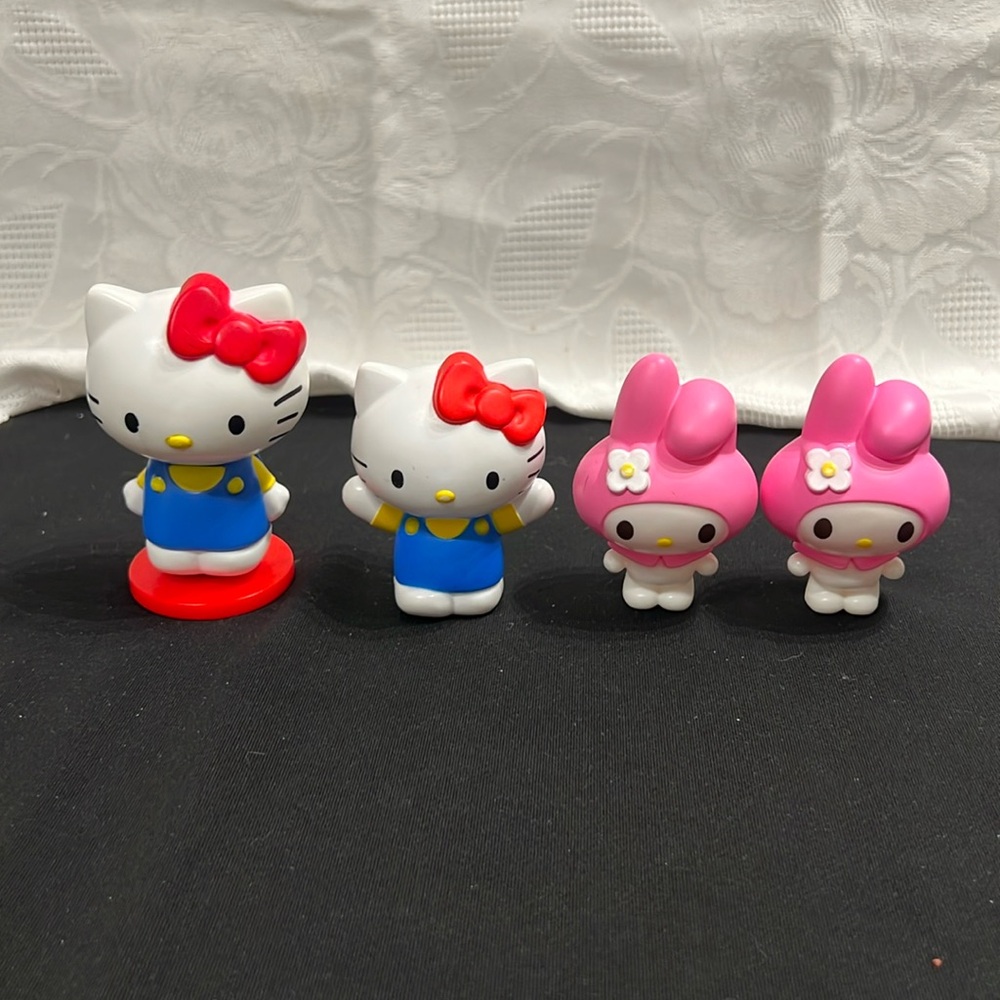 Hello Kitty and My Melody McDonald's Toy lot of 4 sanrio